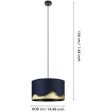 Eglo 39973 - visilica na kablu casuarita 1xE27/40W/230V prečnik 38 cm plava/zlatna | Eponuda.com
