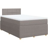 vidaXL Box spring postelja z vzmetnico taupe 120x190 cm blago, (21304411) | Shoptok.si