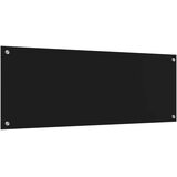 Kuhinjski zid Crna 110 x 40 cm Staklo otporno na udarce | shoptok.hr