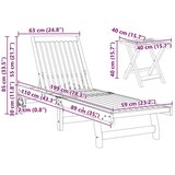 vidaXL Ležalnik 3 pcs Rjava 200 x 120.5 x 84.5 cm Trden akacijev les, (5000084002) | Shoptok.si