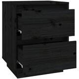  Noćni ormarići 2 kom crni 40 x 35 x 50 cm od masivne borovine | Eponuda.ba