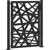  Vrtna vrata crna 100x125 cm čelična svjetlosna dizajna | shoptok.hr