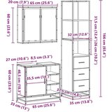 vidaXL 3-dijelni set kupaonskog namještaja boja hrasta drveni | shoptok.hr