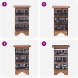  Noćni ormarić 30 x 30 x 51 cm od masivnog drva mahagonija | shoptok.hr