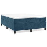  Okvir za krevet s oprugom tamnoplavi 140x190 cm baršunasti | Shoptok.si