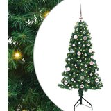 vidaXL Kotično umetno božično drevo Zelena 150 cm PVC in kovina | Shoptok.si
