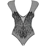 Obsessive B112 - bez rukava, anđeoska krila, otvoreno mrežasto tijelo (crno) - XL/XXL | shoptok.hr