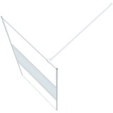 Pregrada za tuš bijela 90 x 195 cm s prozirnim staklom ESG | shoptok.hr