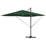 vidaXL Zeleni prostoročni senčnik Zeleni Poliester, Kovina Velik | Shoptok.si