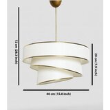Opviq Vislica COUPER zlatna, metal/ platno, 40 x 40 cm, visina sjenila 20 cm, ukupna visina 72 cm, E27 45-60 W, Couper - Gold | shoptok.hr