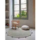 Lorena Canals Okrogla bombažna preproga Bubbly - Olive, natural | Shoptok.si