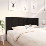  Uzglavlje za krevet crni 205 5 x 4 x 100 cm od masivne borovine | shoptok.hr