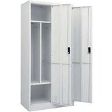 vidaXL Garderobna omara svetlo siva 80x50x180 cm jeklo | Shoptok.si