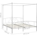  Okvir za krevet s nadstrešnicom bijeli metalni 180 x 200 cm | Eponuda.com