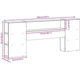 vidaXL Uzglavlje sa spremištem voštano smeđe 180cm od masivne borovine | shoptok.hr