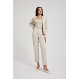 Moodo Women's cigarette pants - light beige | ePonuda.com