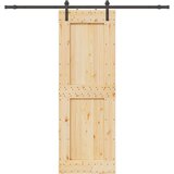 vidaXL Klizna vrata s priborom za montažu 80 x 210 cm masivna borovina | shoptok.hr