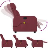  Masažni naslonjač od tkanine crvena boja vina | shoptok.hr