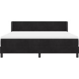 Box Spring Postelja z Blazino Črna 180x200 cm Velur, (22052008) | Shoptok.si
