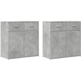  The Living Store Komoda 2 kosa betonsko siva 79x38x80 cm inženirski les - Komoda, (21445323) | Shoptok.si