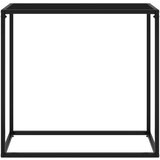  Konzolni stol crni 80 x 35 x 75 cm od kaljenog stakla | shoptok.hr