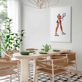  Slika - Tennis Player With a Racket on a Light Background - Illustration 60x90 Akustična | shoptok.hr