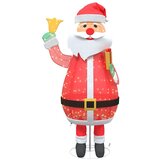 vidaXL Božičkov Claus med 200 LED Toplo bela 100 x 180 cm blago | Shoptok.si