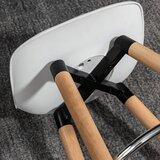  Set od 2 barske stolice skandinavski dizajn s osloncem za noge 38 5 cm x 42 5 cm x 91 cm prirodna + bijela | shoptok.hr