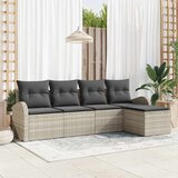  Set sofe s jastukom s pohranom 5 pcs Svijetlo siva poliratan | shoptok.hr