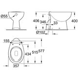 WC ŠKOLJKA BAU CERAMIC GROHE | shoptok.hr