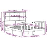 vidaXL Knjižna postelja brez vzmetnice bela 160x200 cm trdna borovina | Shoptok.si