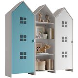 Vipack Bijela/svijetlo plava otvorena dječja garderoba 173x171,5 cm CASAMI BRUGES – Cijene