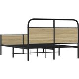  Okvir kreveta bez madraca boja hrasta sonome 135x190 cm drveni | shoptok.hr