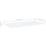 Police za knjige 4 kom bijele 80x20x1,5 cm konstruirano drvo | Eponuda.ba