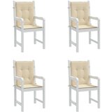  Jastuci za vrtne stolice 4 kom bež 100 x 50 x 3 cm od tkanine | Eponuda.com