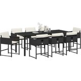  Vrtni set za objed 9 pcs Crna poliratan | shoptok.hr