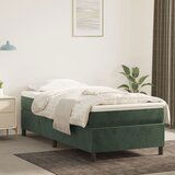The Living Store Posteljni okvir temno zelen 100x200 cm žamet - Box Spring Posteljni Okvir, (21488191) Cene