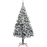vidaXL Božično drevo z dekorativnimi lučmi Bela 300 cm PVC | Shoptok.si