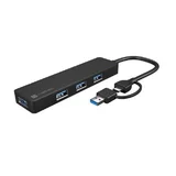 Mayfly 4x USB-A 3.0/USB-C ali USB-A konektor/5 GB/s/Plug&Play črn adapter USB hub, (20871262)