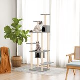vidaXL Penjalica za mačke sa stupovima za grebanje svjetlosiva 176 cm | shoptok.hr