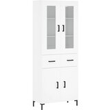 vidaXL Visoka omara bela 69,5x34x180 cm inženirski les, (20819677) | Shoptok.si