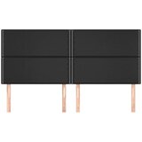  Posteljno vzglavje 4 kosa črn 90x5x78/88 cm umetno usnje, (20738007) | Shoptok.si