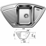 Blanco sudoper TIPO 9 E INOX 18/10 prirodna dorada, s dalj. upr. | shoptok.hr