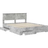  Okvir za krevet s uzglavljem Betonski sivi 160 x 200 cm | shoptok.hr
