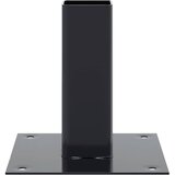  Postolja za stupove kvadratna 4 kom čelik presvučen prahom Antracitno siva 46 x 46 mm | shoptok.hr