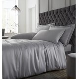 Catherine Lansfield Siva satenska posteljina za bračni krevet/za produženi krevet 230x220 cm Silky Soft – | shoptok.hr