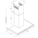 Siccabo stenska kuhinjska napa optima inox 90 | Shoptok.si