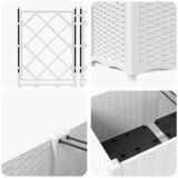  Vrtna saksija 5 pcs Bijeli 120 x 120 x 143 cm Plastika | shoptok.hr