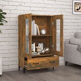  Visoka omarica dimljeni hrast 70x31x115 cm inženirski les, (21073337) | Shoptok.si