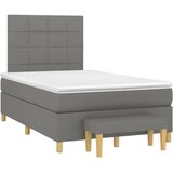  Krevet s oprugama i madracem tamnosivi 120 x 200 cm od tkanine | shoptok.hr